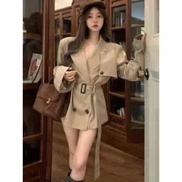 LULU & SKY Notched Lapel Double-Breasted Overcoat-picture-29