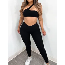 LULU & SKY One Shoulder Crop Top With Jeggings-picture-39