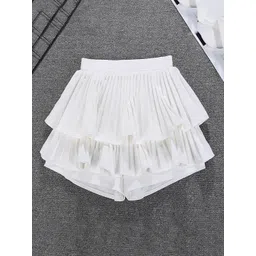 LULU & SKY Pleated Layered Mini Skorts-picture-28