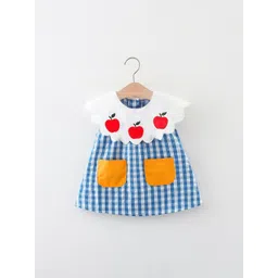 LULU & SKY Polka Dot Checked Fit & Flare Dress-picture-37