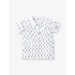 LULU & SKY Polka Dot Print Cotton Shirt Style Top-picture-12