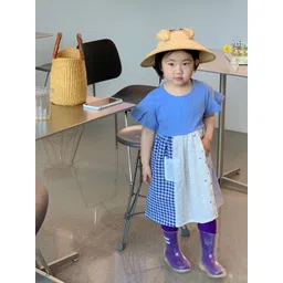 LULU & SKY Polka Dot Print Flared Sleeve A-Line Dress-picture-36