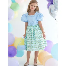 LULU & SKY Print Cold-Shoulder Fit & Flare Dress-picture-43