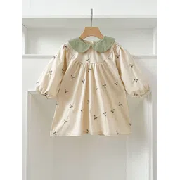 LULU & SKY Print Peter Pan Collar Puff Sleeve A-Line Dress-picture-54