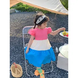 LULU & SKY Print Puff Sleeve A-Line Dress-picture-10