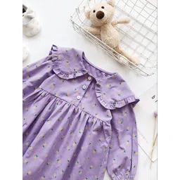 LULU & SKY Print Puff Sleeve A-Line Dress image 4