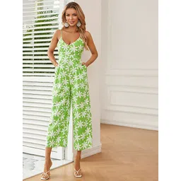 LULU & SKY Printed Shoulder Straps Basic Jumpsuit-picture-41