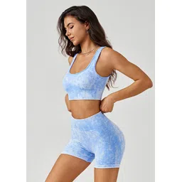 LULU & SKY Printed Sleeveless Monochromatic Top With Shorts Activewear Co-Ords-picture-28