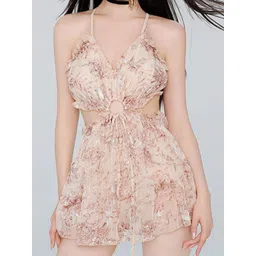 LULU & SKY Printed Strappy V Neck Swimming Dress-picture-24