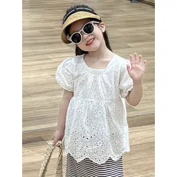 LULU & SKY Puff Sleeve Cotton Top-picture-20