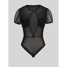 LULU & SKY Puff Sleeve Sheer Top-picture-25