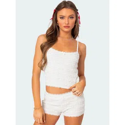 LULU & SKY Ribbed Top With Shorts Co-Ords-picture-11