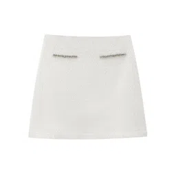LULU & SKY Self Design A-line Mini Skirts-picture-40
