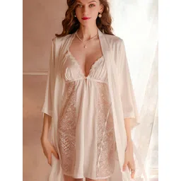 LULU & SKY Self Design Baby Doll Nightdress-picture-31