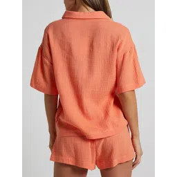 LULU & SKY Shirt Collar Shirt With Shorts Co-Ords image 3