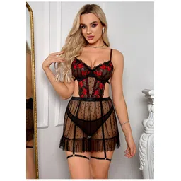 LULU & SKY Shoulder Straps Self-Design Baby Doll Comes With Briefs-picture-11