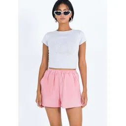 lulu & sky Solid Women Pink Casual Shorts-picture-27
