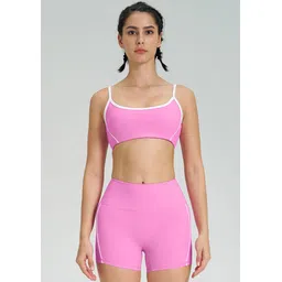 lulu & sky Solid Women Pink Sports Shorts-picture-25