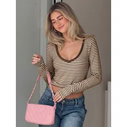 LULU & SKY Striped Crop Top-picture-41