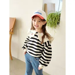 LULU & SKY Striped Extended Sleeves Boxy Top-picture-42