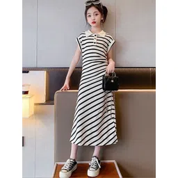 LULU & SKY Striped Fit & Flare Midi Dress-picture-41