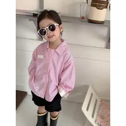 LULU & SKY Unisex Kids Opaque Striped Casual Shirt-picture-14