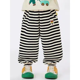 LULU & SKY Unisex Kids Polka Dot Striped Loose Fit High-Rise Pleated Trousers-picture-26