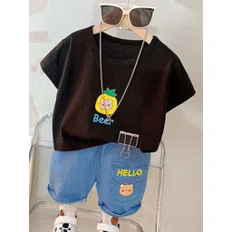 LULU & SKY Unisex Kids Printed T-shirt with Shorts-picture-34