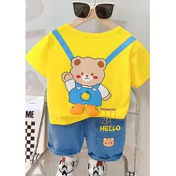 LULU & SKY Unisex Kids Printed T-shirt with Shorts-picture-39