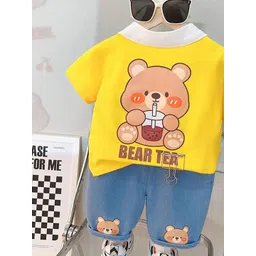 LULU & SKY Unisex Kids Printed T-shirt with Shorts-picture-16