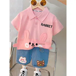 LULU & SKY Unisex Kids Printed T-shirt with Shorts-picture-46