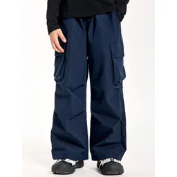 LULU & SKY Unisex Kids Straight Fit High-Rise Cargos Trousers-picture-38