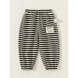 LULU & SKY Unisex Kids Striped Tapered Fit High-Rise Pleated Trousers-picture-23