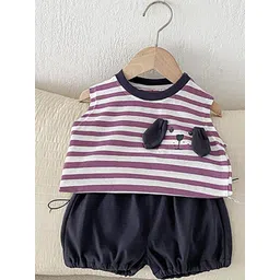 LULU & SKY Unisex Kids Striped Top with Shorts-picture-16
