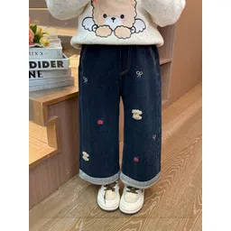 LULU & SKY Unisex Kids Wide Leg Mid-Rise Light Fade Jeans-picture-47