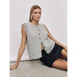 LULU & SKY Women Cable Knit Sweater Vest-picture-25