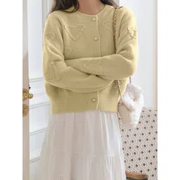 LULU & SKY Women Cardigan with Applique Detail-picture-33