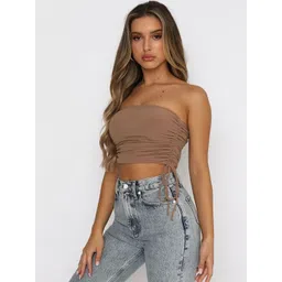 LULU & SKY Women Casual Solid Off-shoulder Crop Tube Top-picture-18