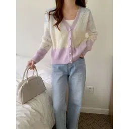LULU & SKY Women Colourblocked Cardigan-picture-10
