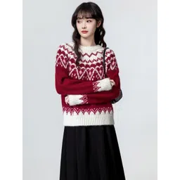 LULU & SKY Women Fair Isle Printed Pullover-picture-32