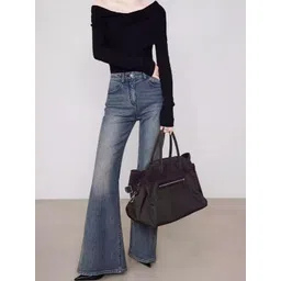 LULU & SKY Women Flared High-Rise Light Fade Stretchable Jeans-picture-20