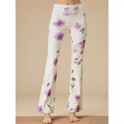 LULU & SKY Women Floral Printed Flared High-Rise Trousers-picture-13