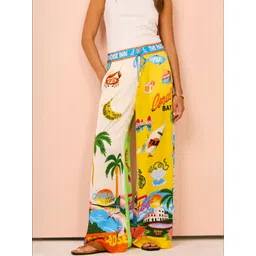 LULU & SKY Women Floral Printed High-Rise Easy Wash Trousers-picture-21