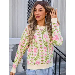 LULU & SKY Women Floral Printed Pullover-picture-38