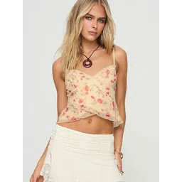 LULU & SKY Women Floral Printed V-Neck Crop Top-picture-22