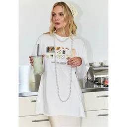 LULU & SKY Women Graphic Printed Round Neck Pure Cotton T-shirt-picture-15