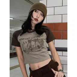 LULU & SKY Women Graphic Printed Round Neck Slim Fit T-shirt-picture-26