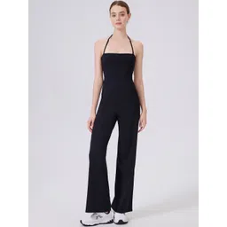 LULU & SKY Women Halter Wide-leg Sports Jumpsuit-picture-11