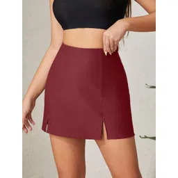 LULU & SKY Women High Rise Flared Mini Skirts-picture-32