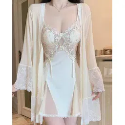 lulu & sky Women Laced Babydoll Nightdress-picture-15